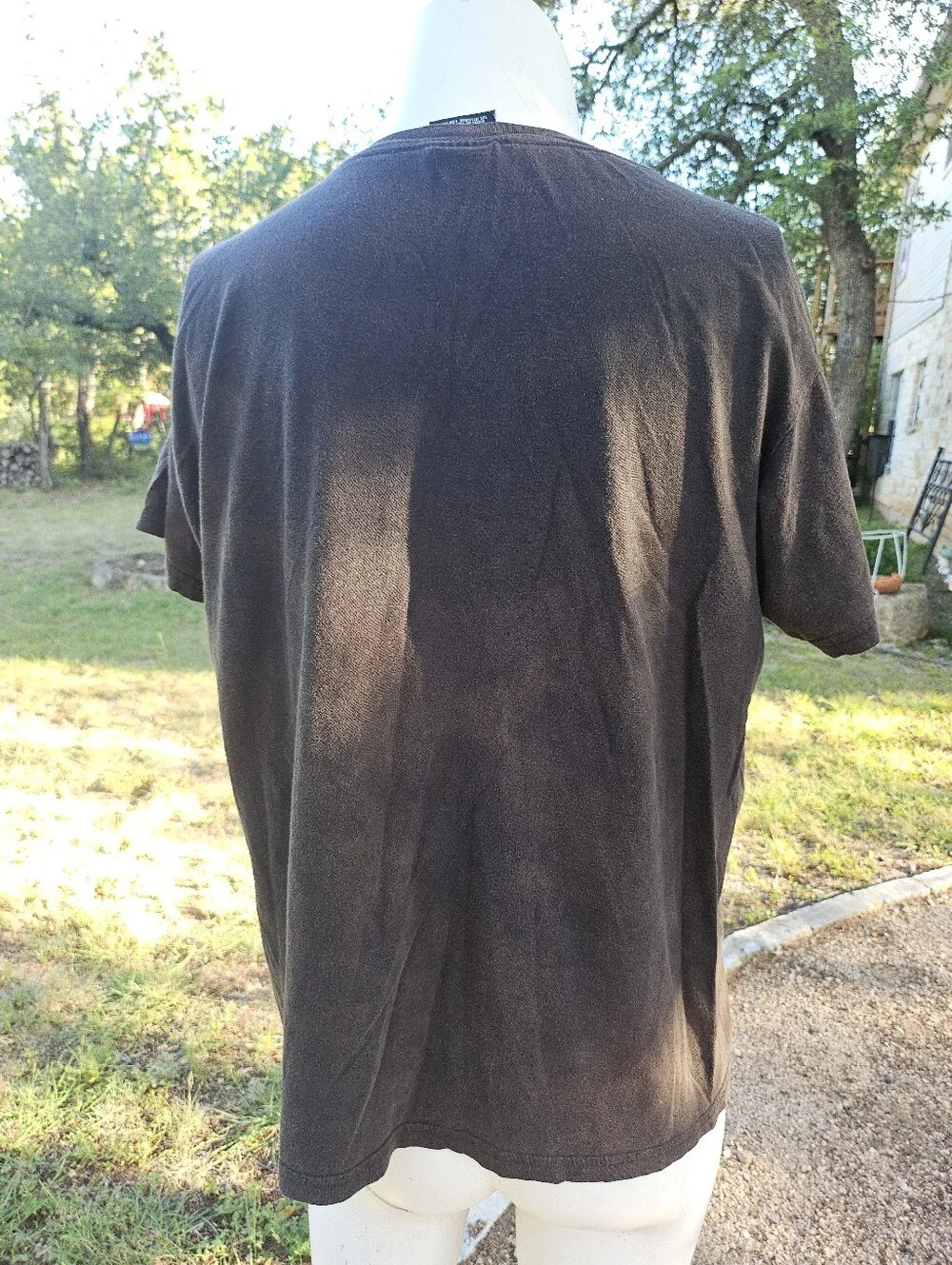 Polo Jeans Co Ralph Lauren Distressed Brown Short Sleeve T-Shirt L